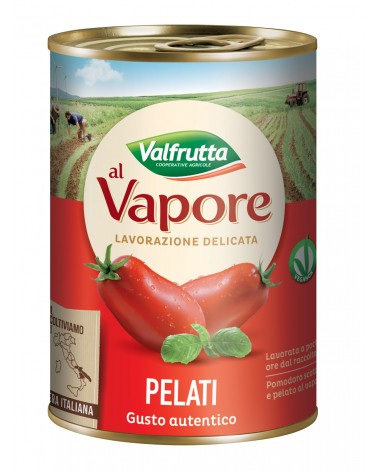 VALFRUTTA - Pomidory całe bez skórek w puszce 400g